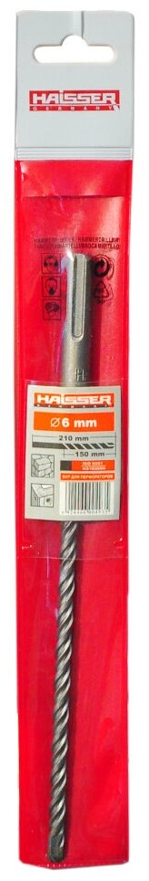 Сверло-бур по бетону Haisser HS102006 SDS-Plus, 210х6 мм