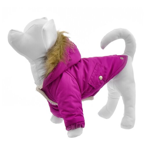 Yami-Yami одежда парка для собак с капюшоном, на меховой подкладке, лиловый