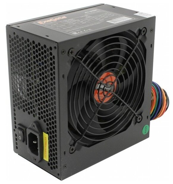 Блок питания 600W ExeGate XP600, ATX, PC, black, 12cm fan, 24p+4p, 6/8p PCI-E, 3*SATA, 2*IDE, FDD + кабель 220V в комплекте