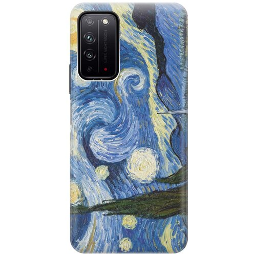 фото Ультратонкий силиконовый чехол-накладка для honor x10 с принтом "звездная ночь" gosso