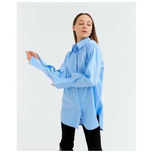 блуза minaku размер 54 голубой Блуза Minaku, размер 42, голубой
