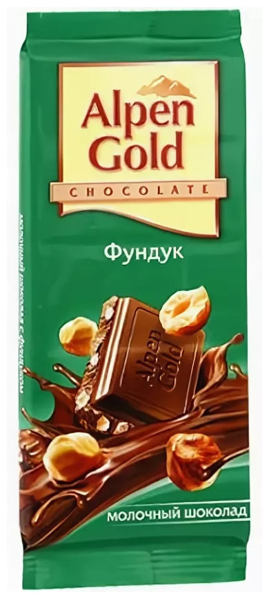 Шоколад Alpen Gold "Фундук" молочный, 85гр - фото №3