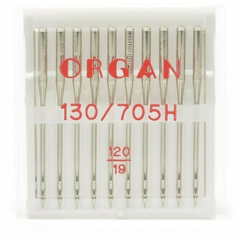 Иглы для быт. шв. машин ORGAN универсальные 10 шт в пенале 5110120 №120 - фотография № 1