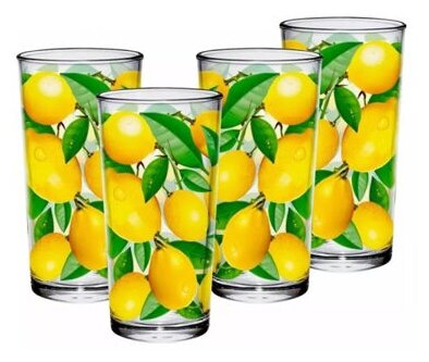 фото Набор стаканов 4шт 300мл Лимоны / набор стаканов