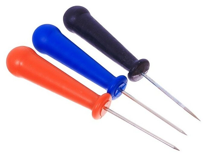Шило канцелярское, малое, d-2 мм, цветная удобная ручка, товар микс (микс цветов, 1шт)