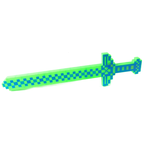 Меч Minecraft со светом и звуком меч мини майнкрафт со светом зеленый 38 см minecraft