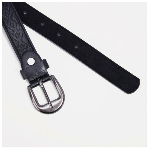 фото Ремень детский, ширина 2,2 см, винт, пряжка металл, цвет чёрный gorodok