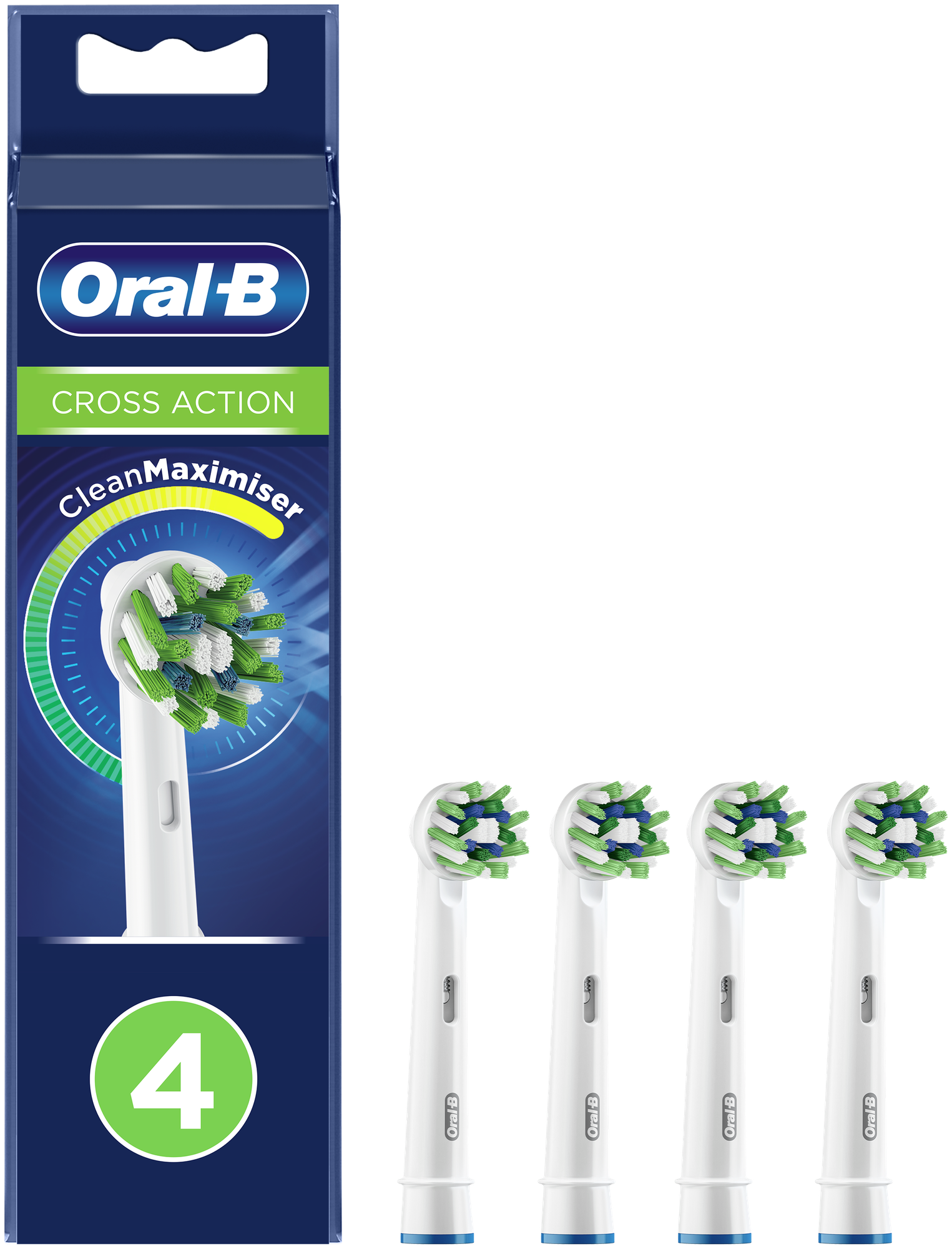 Насадки для зубной щетки Oral-B Cross Action CleanMaximiser, 4 шт., для удаления налета - фотография № 2