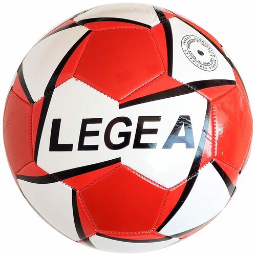 фото E32149-3 мяч футбольный №5, 3- слоя pvc 1.6, 300 гр (красный) smart athletics