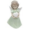 Статуэтка BLT , фигурка девочка в зеленом ангел , ангелочек ангелок с крыльями - изображение