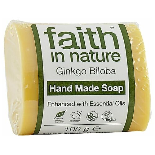 Антивозрастное мыло ручной работы с экстрактом Ginkgo Biloba, faith in nature 100г