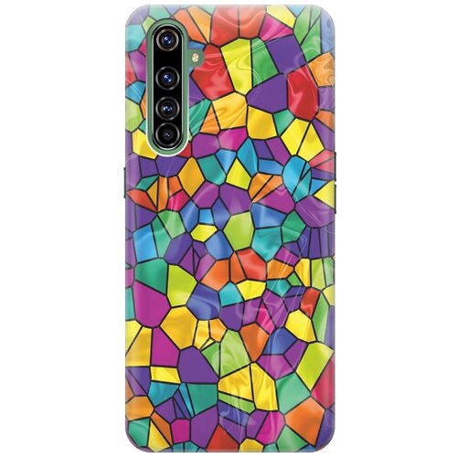 фото Ультратонкий силиконовый чехол-накладка для realme x50 pro с принтом "яркая мозаика" gosso