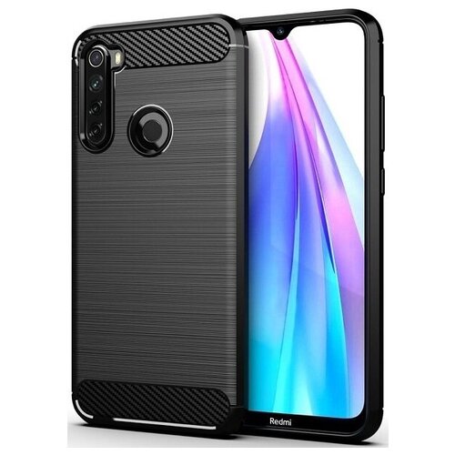 фото Чехол carbon для xiaomi redmi note 8t серия карбон | синий