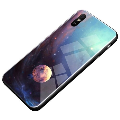 фото Панель-чехол-накладка mypads для xiaomi redmi 9a из мягкого силикона с красивым расписным 3d рисунком «тематика космос»