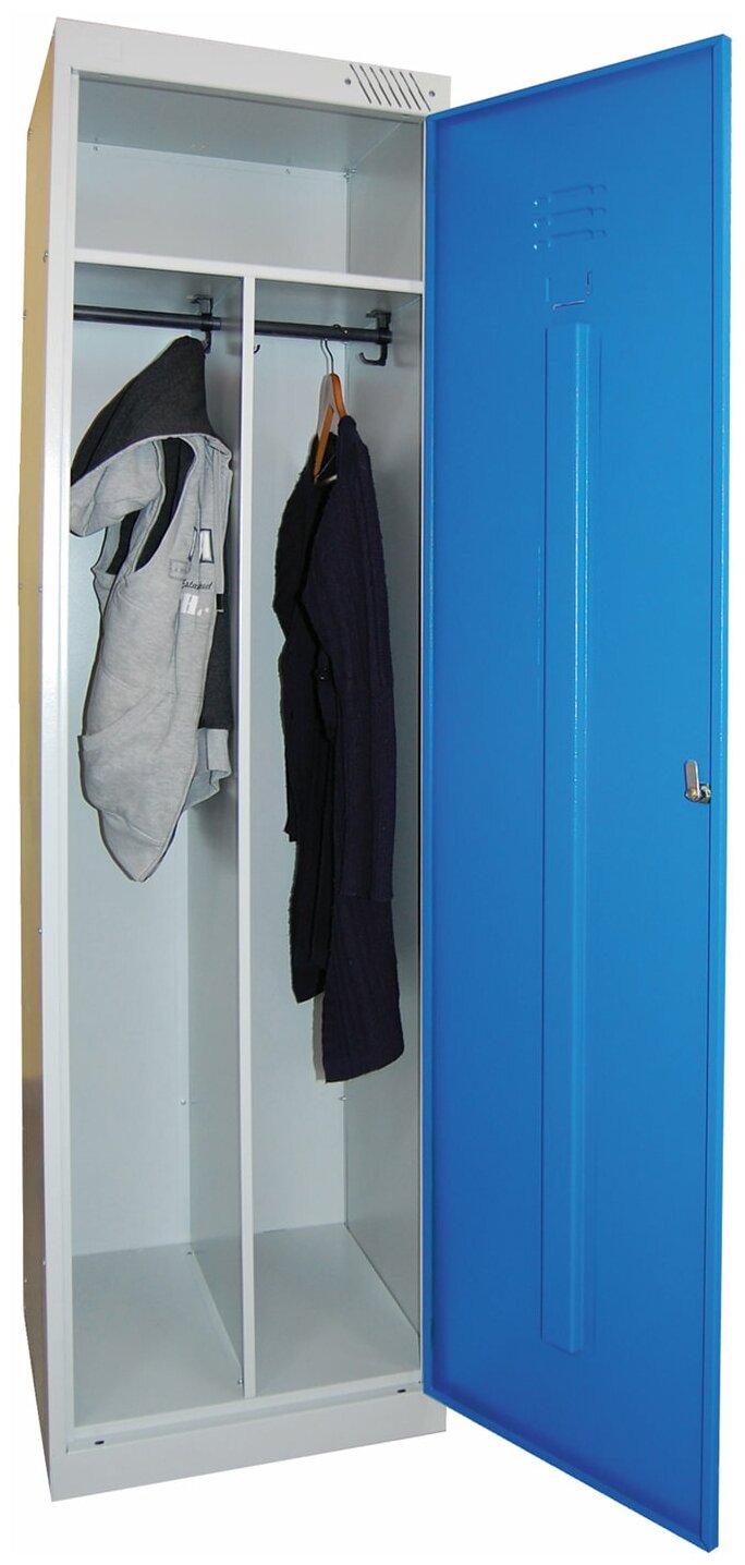 Шкаф металлический METALL ZAVOD для одежды, 2 отделения, 1850х530х500 мм, разборный (ШРЭК-21-530)
