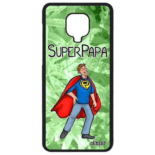 фото Красивый чехол на мобильный // xiaomi redmi note 9 pro // "суперпапа" веселый герой, utaupia, светло-зеленый