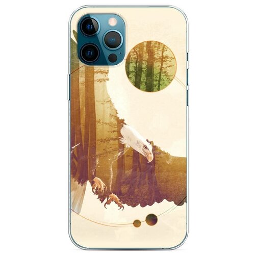 фото Силиконовый чехол "орел лес" на apple iphone 12 pro max / айфон 12 про макс case place