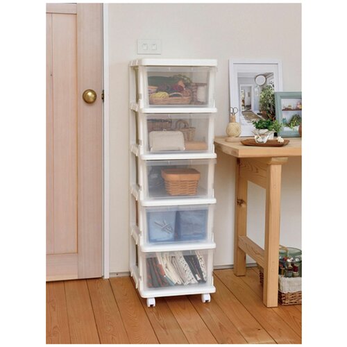 Этажерка с 5 выкатными ящиками на колесиках 42*35*108,3 см, 480505, JEJ