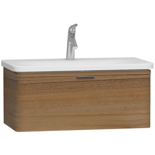 Тумба с раковиной Vitra Nest Trendy 795х445 подсветка, сенсор, цвет натуральное дерево 56138