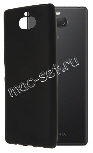 Чехол-накладка для Sony Xperia 10 / 10 Dual силиконовая черная 1.2 мм