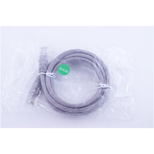 Патч-корд UTP Cat 5e 4PR 24AWG, литой 1,5 м, серый