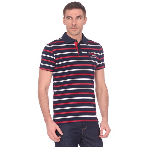 фото Поло baon поло с вышитыми логотипами baon, размер: s, синий