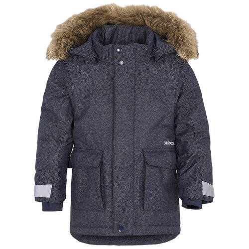 фото Куртка kure denim parka 503526-393 didriksons, размер 100, цвет 393-темно-синий деним