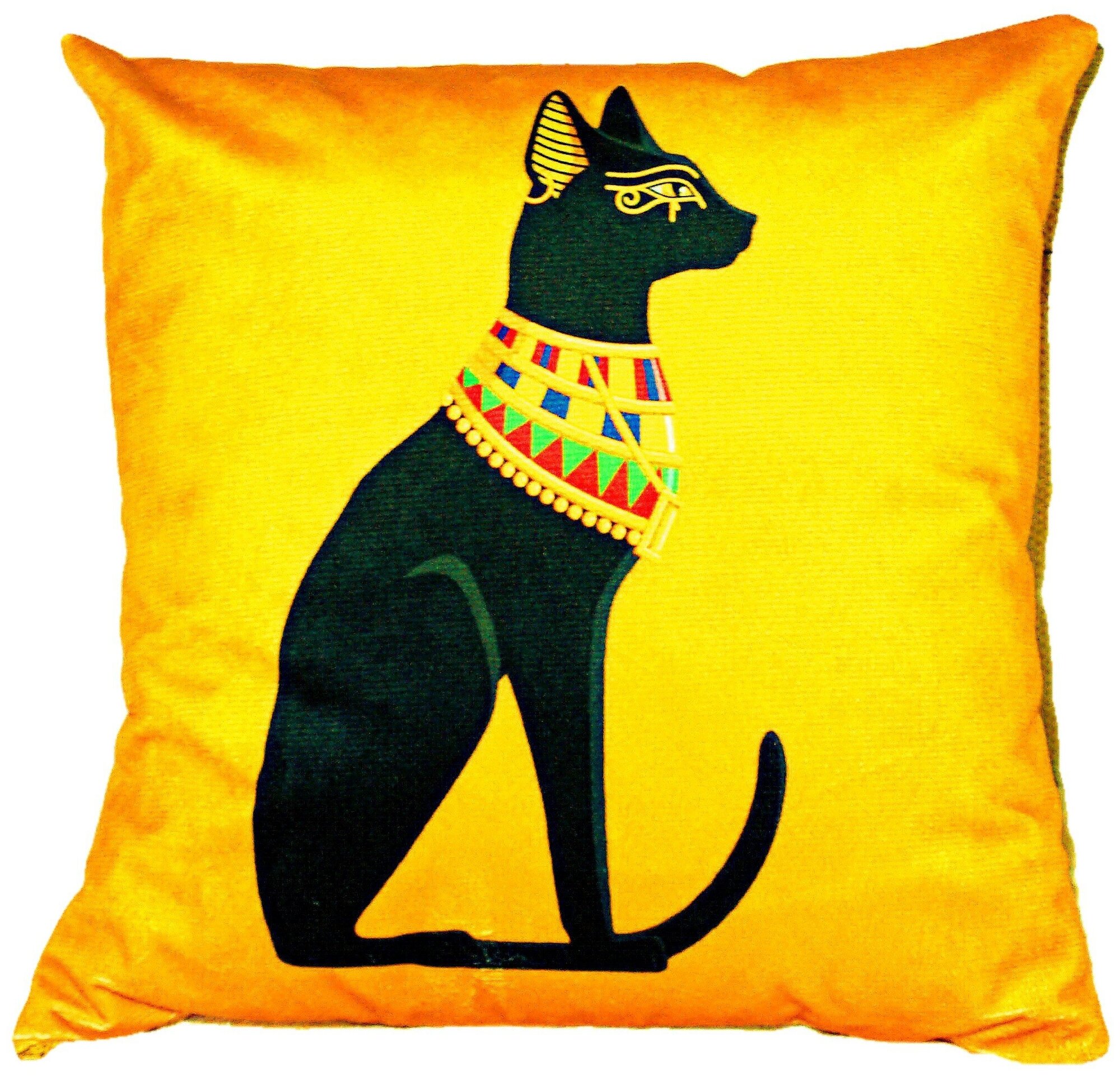 Подушка декоративная / Кошка Египетская / велюр / подарок / подушка диванная / подушка для интерьера