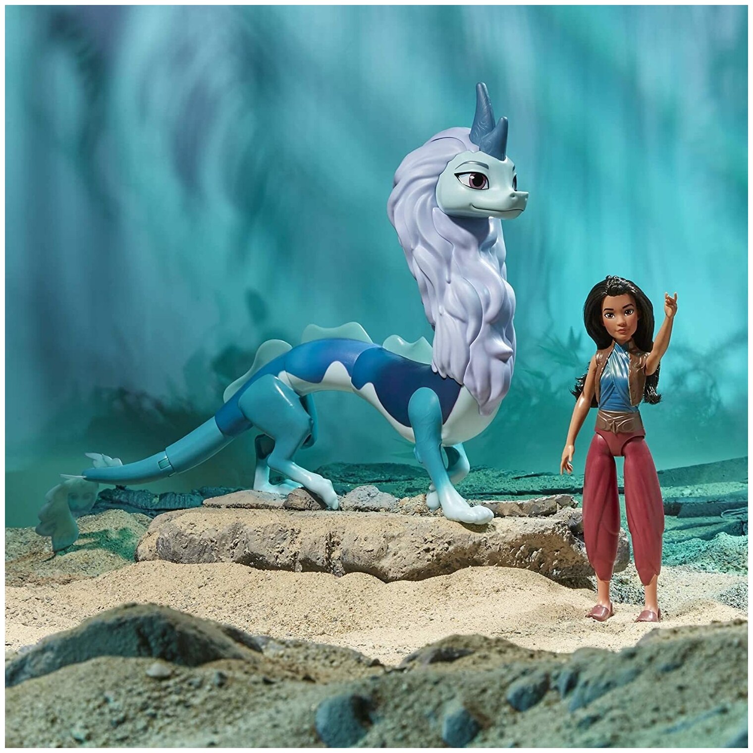 Кукла Игрушка Райя и Сису 60 см Дисней Водный мир Райя и последний дракон