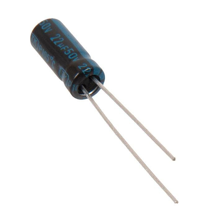 Конденсатор электролитический (capacitor) 22x50 (5x11) TK Jamicon 105C