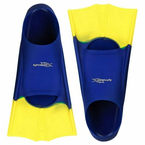 Ласты тренировочные для бассейна Light Swim LSF11, синий/желтый, 38-41
