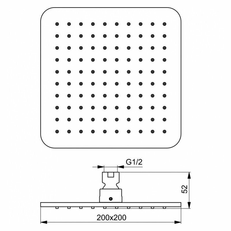 Верхний душ 200x200 мм Ideal Standard B0024XG