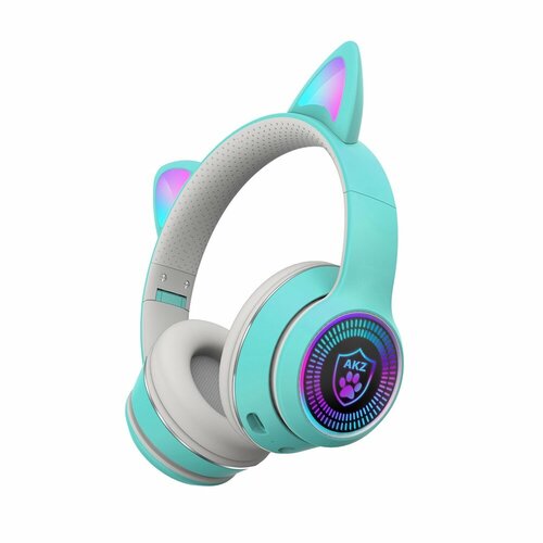 Беспроводные наушники Cat Ear AKZ - K27 Аквамарин Bluetooth наушники кошачьи ушки светящиеся 314500₽