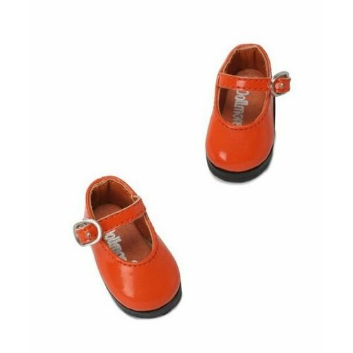 Туфельки Dollmore Basic Girl Shoes Enamel (базовые лаковые оранжевые для кукол Доллмор 26 см) bambycrony heart maryjane shoes brown сандалии коричневые для кукол бжд 26 27 см