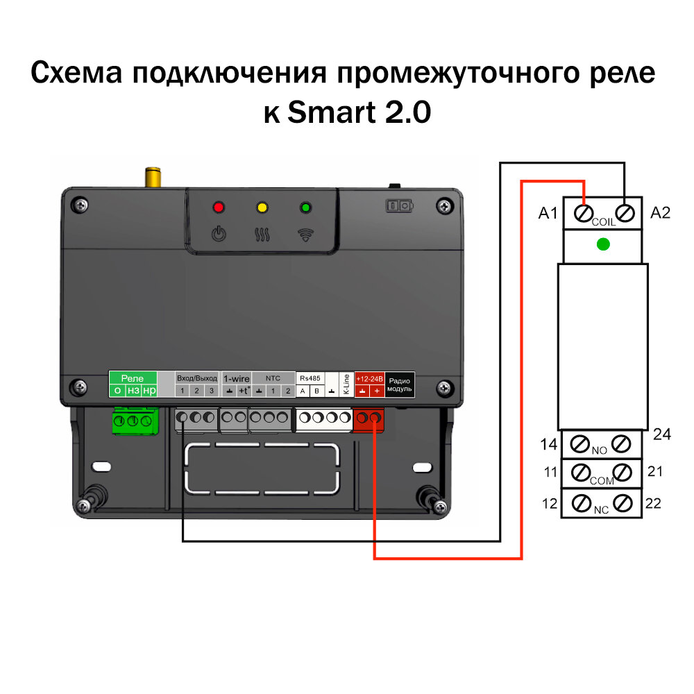 Реле промежуточное на DIN-рейку 12V DC в сборе (ML00000291)