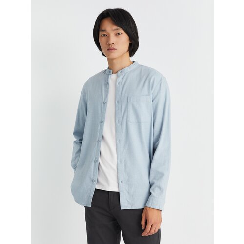 фото Рубашка zolla, размер xxl, голубой