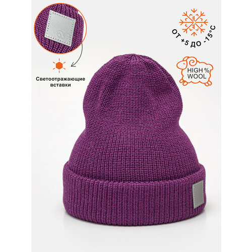 фото Шапка artel, размер 54/56, фиолетовый