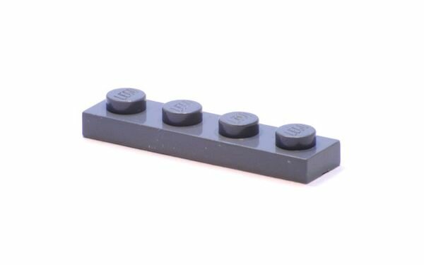 Деталь LEGO 4211001 Плитка 1X4 (темно-серая) 50 шт.