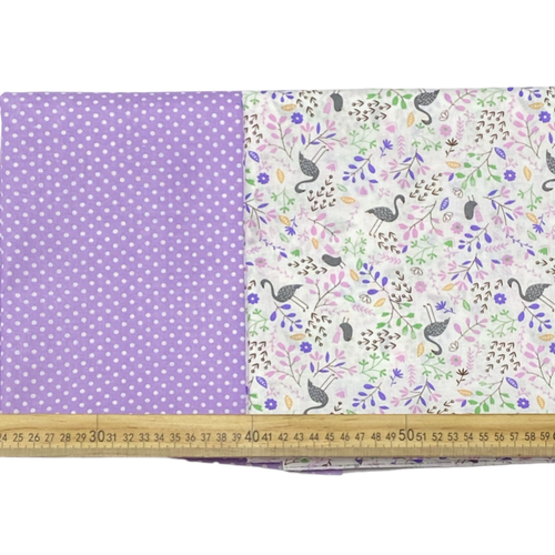 Отрезы ткань для шитья, рукоделия, пэчворка, игрушек, ремонта одежды Фламинго 2 шт 1 м х 1,5 м