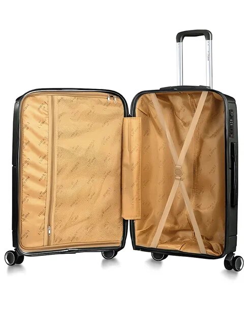 Комплект чемоданов L'case Doha, 3 шт., полипропилен, водонепроницаемый, 112.5 л, размер S/M/L, серый - фотография № 7
