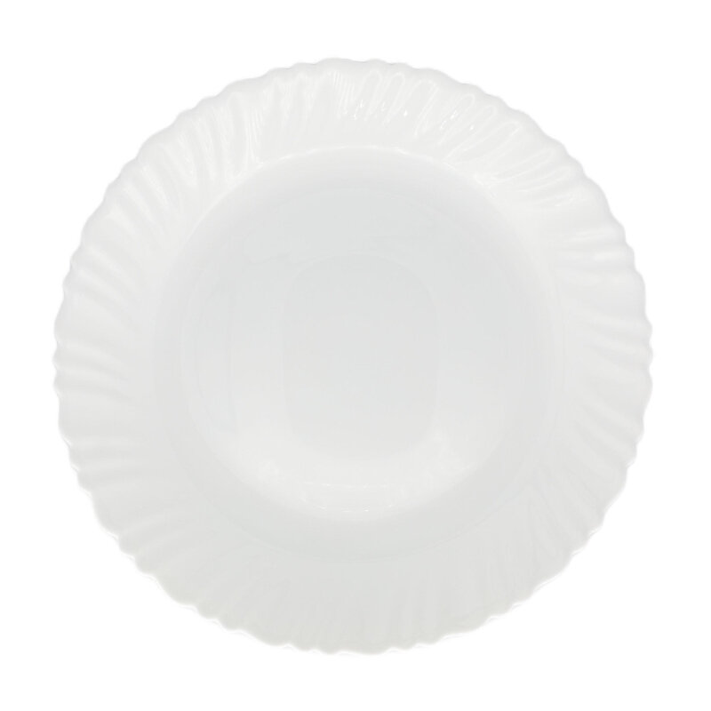 Тарелка обеденная (265мм), белая, Спираль 6шт/уп