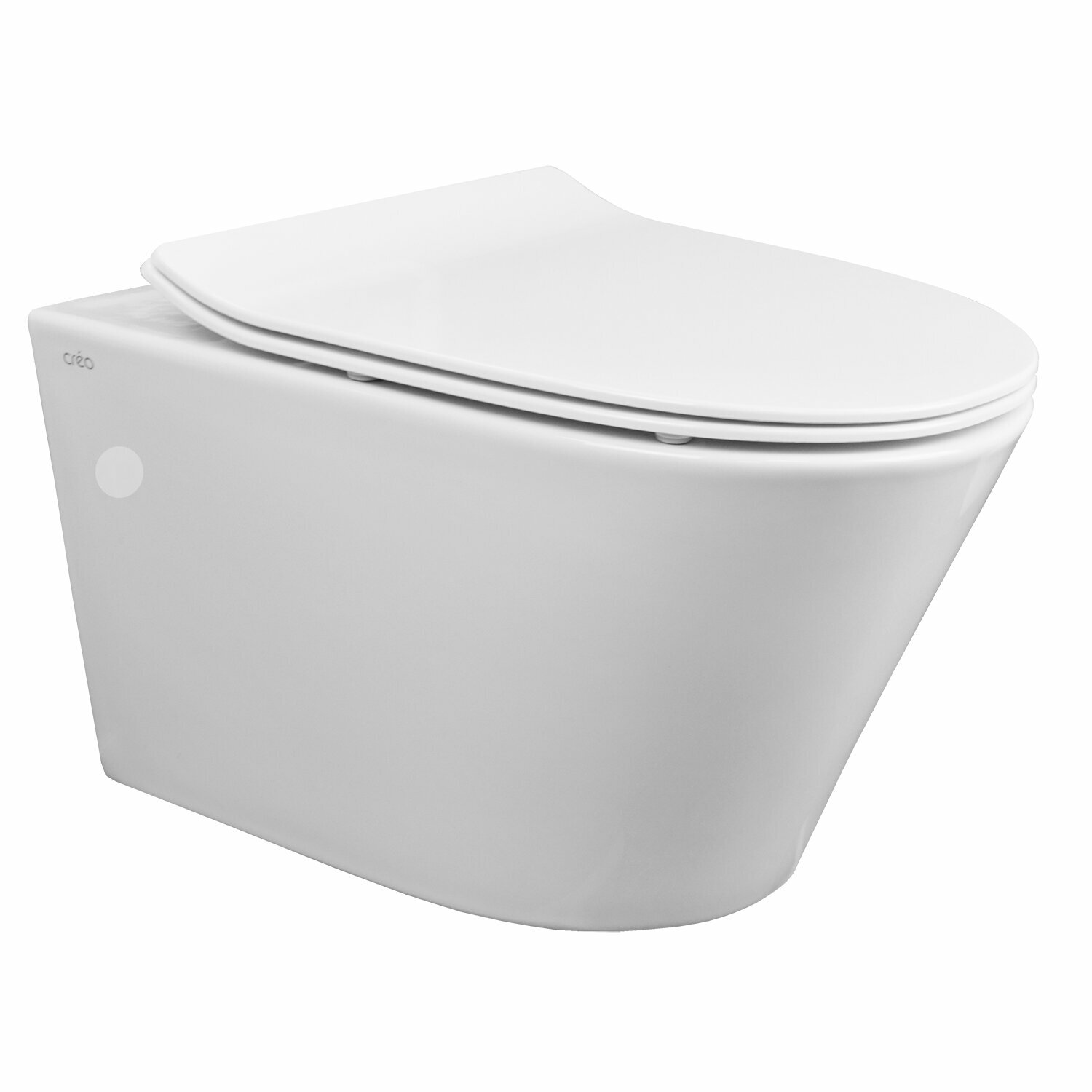 фото Унитаз подвесной Creo Ceramique 360х520х365 с системой смыва Tornado, с быстросъемным сиденьем микролифт, CR1100NR