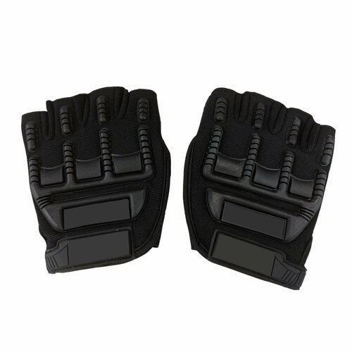 Тактические перчатки без пальцев Vast цвет черный (размер: xl) перчатки тактические 2 застежки мягкие открытые цвет черный black размер m