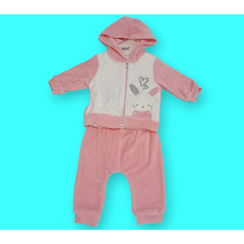 Комплект одежды  Miniworld для девочек, кофта и футболка, нарядный стиль, размер 9-12 месяцев, розовый