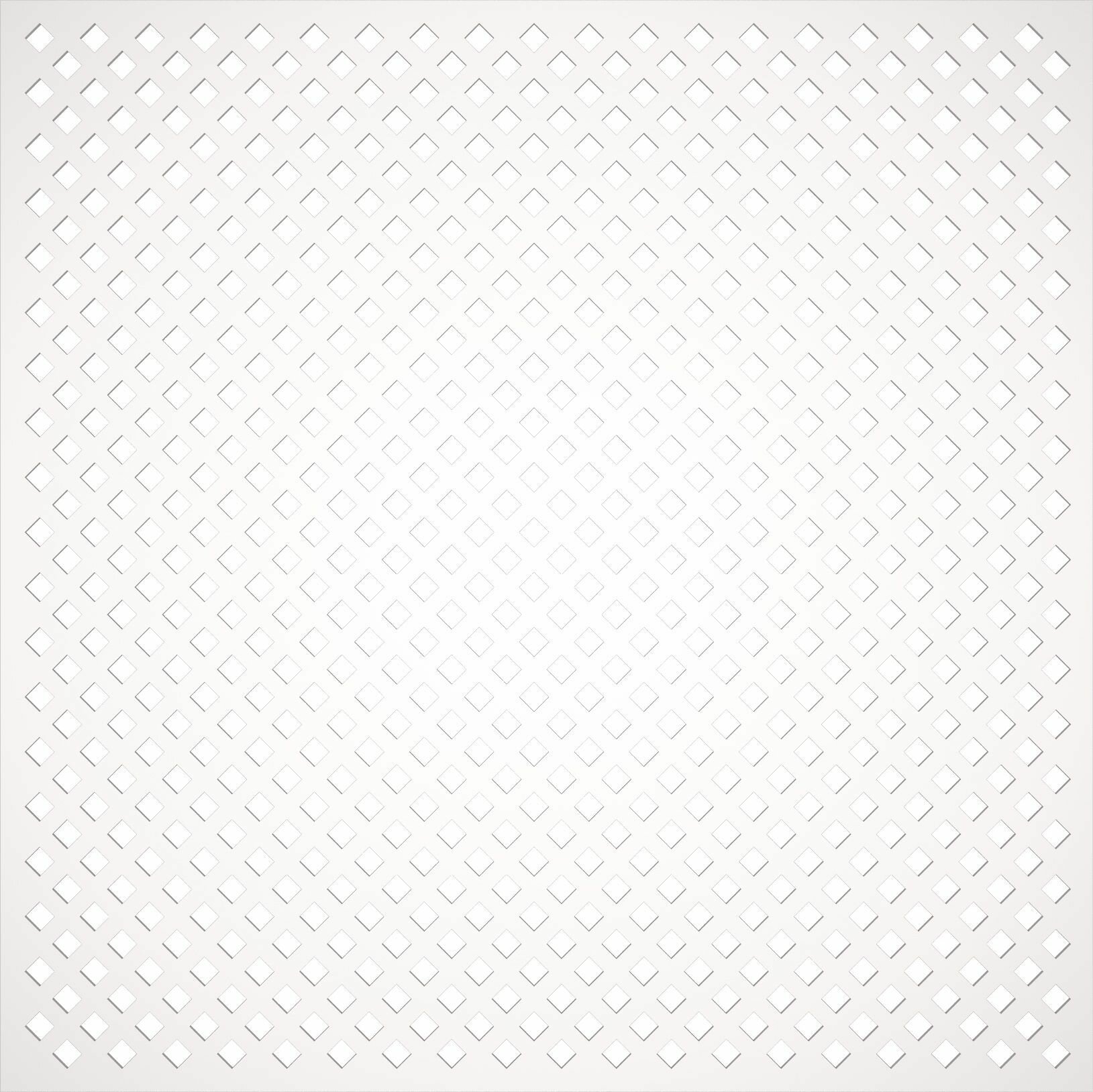 фото Потолочные перфорированные панели из МДФ для подвесного потолка офиса, студии, зала, комнаты 595х595 Глория Белый STELLA (упак. 14 шт.)