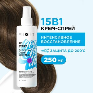 MIXIT Многофункциональный термозащитный спрей для волос 15 в 1, 250 мл