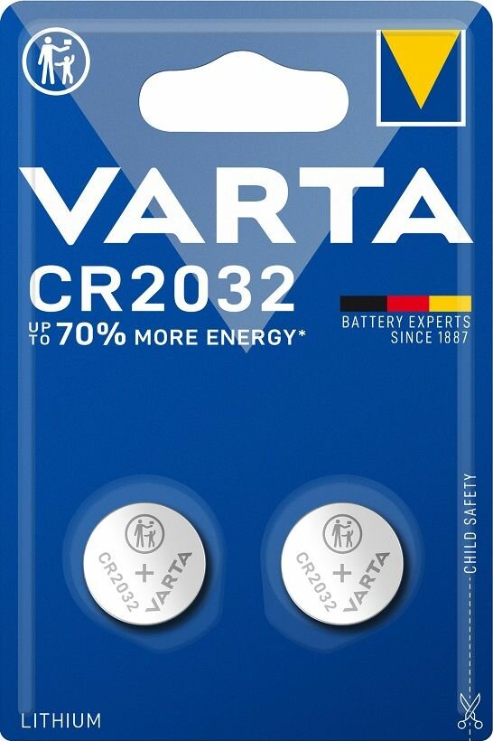 Батарейки литиевые VARTA ELECTRONICS CR2032 2 шт