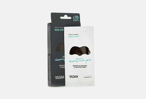 Угольные очищающие патчи для носа yadah charcoal cleansing nose pack