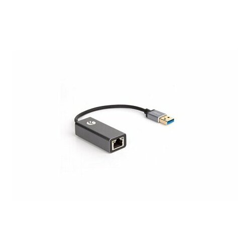 Переходник USB 3.0 -->RJ-45 1000Mbps+3 USB3.0, Aluminum Shell, 0.2м VCOM концентратор usb 3 0 vcom telecom dh312a 3 х usb 3 0 rj 45 серый