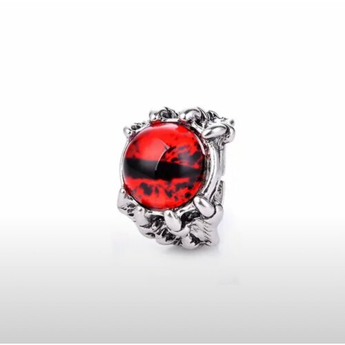 фото Кольцо, безразмерное, красный, серебряный нет